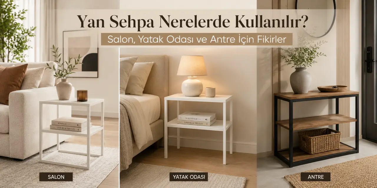 Yan Sehpa Nerede Kullanılır? Salon, Yatak Odası ve Antre