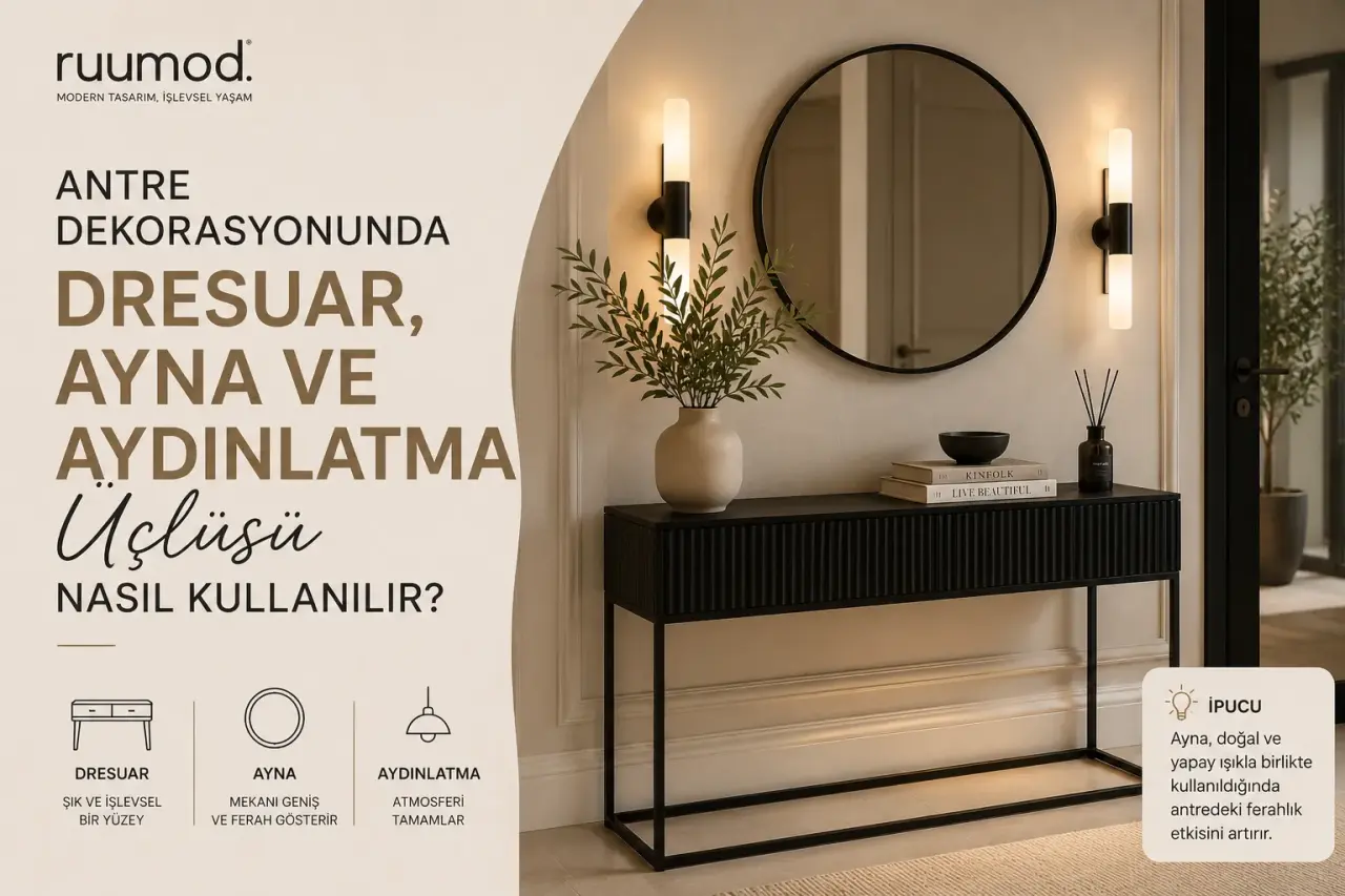 Antre Dekorasyonunda Dresuar, Ayna ve Aydınlatma Üçlüsü Nasıl Kullanılır?