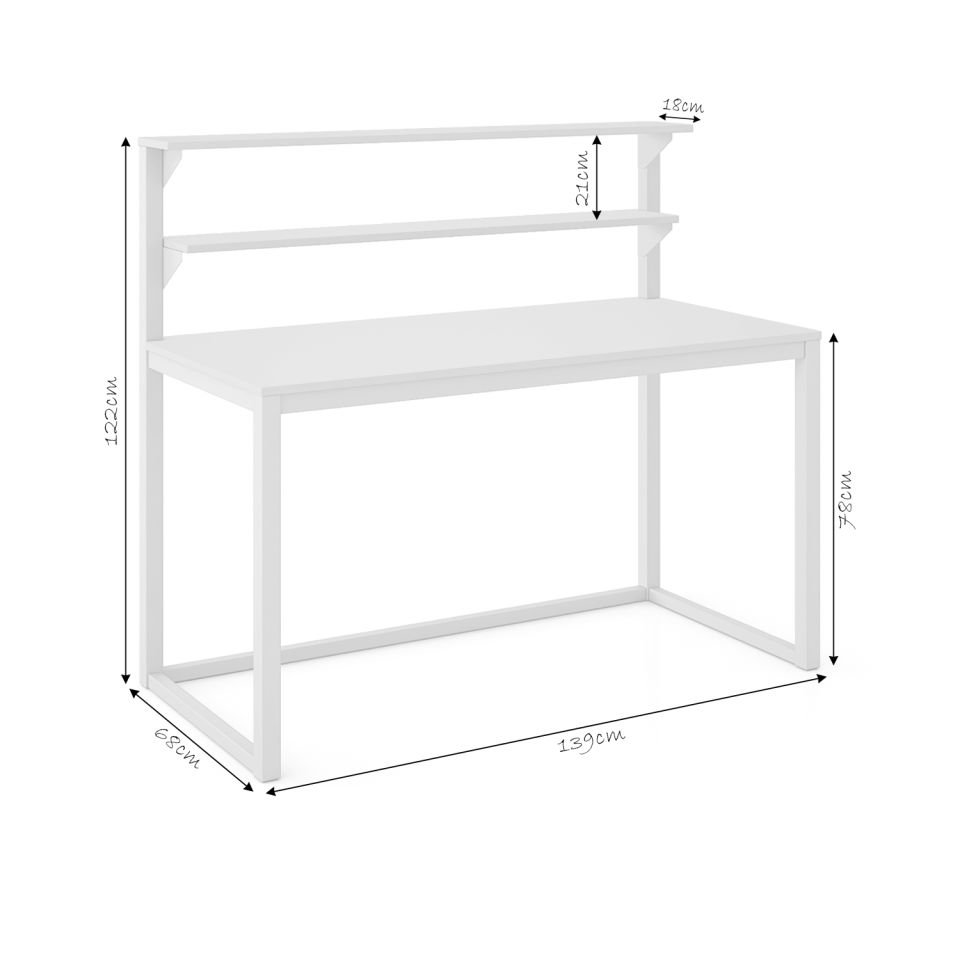 Hercules 139 Çalışma Masası Beyaz