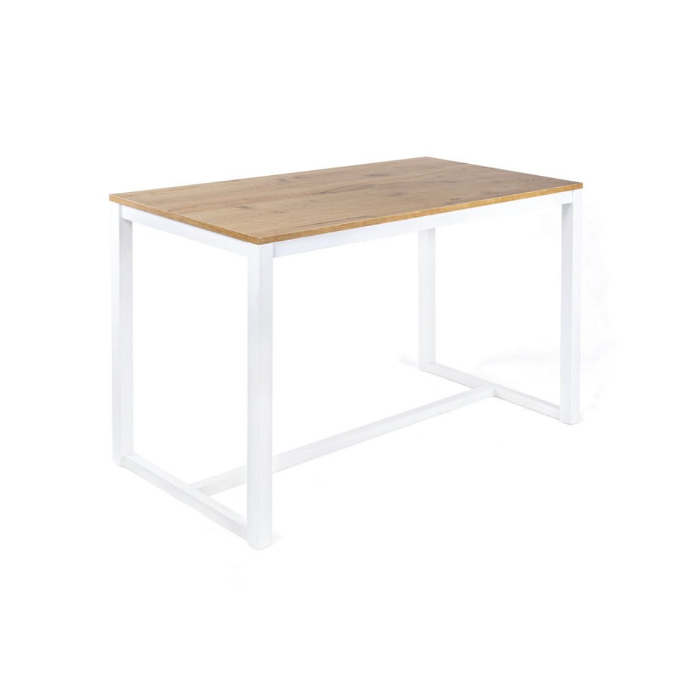 Hector 120 Yemek Masası Beyaz-Meşe