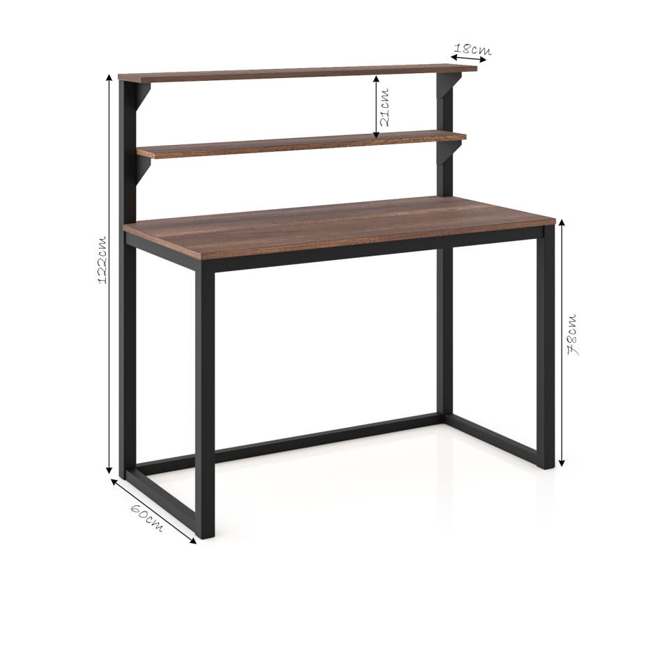 Hercules 120 Çalışma Masası Siyah-Ceviz