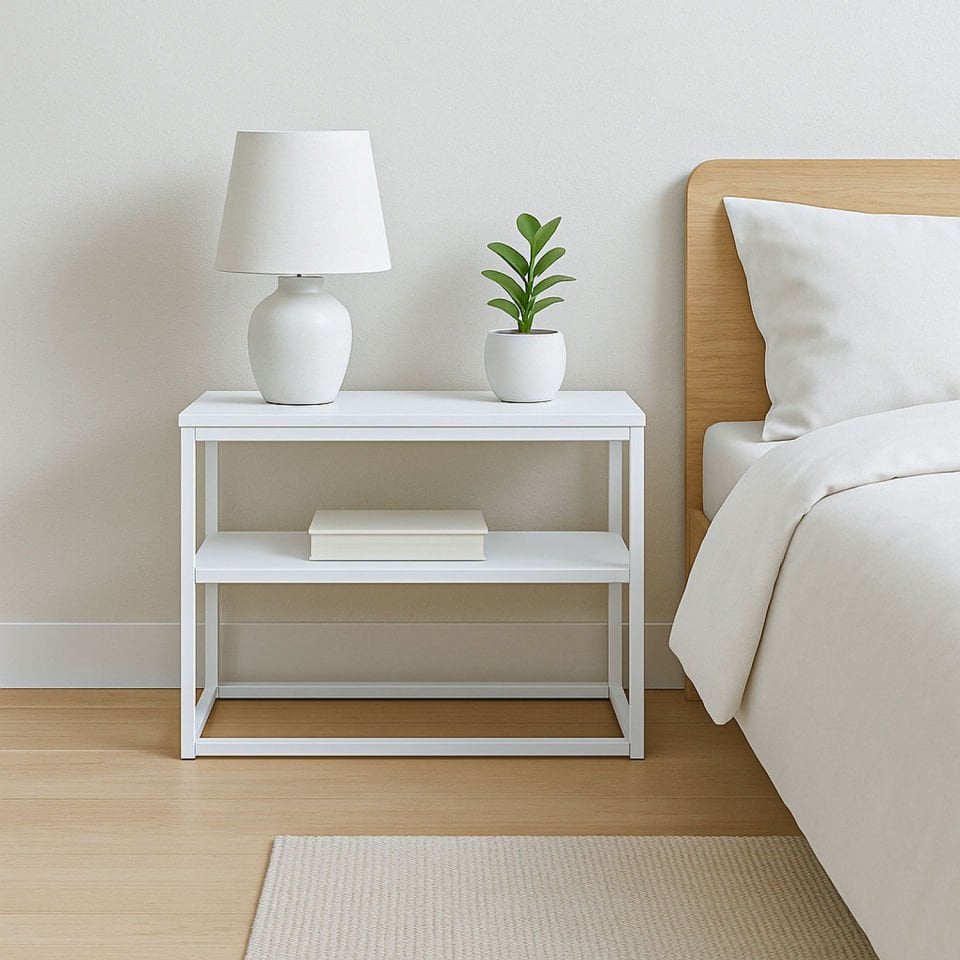 Grace 72 Komodin Beyaz-Beyaz