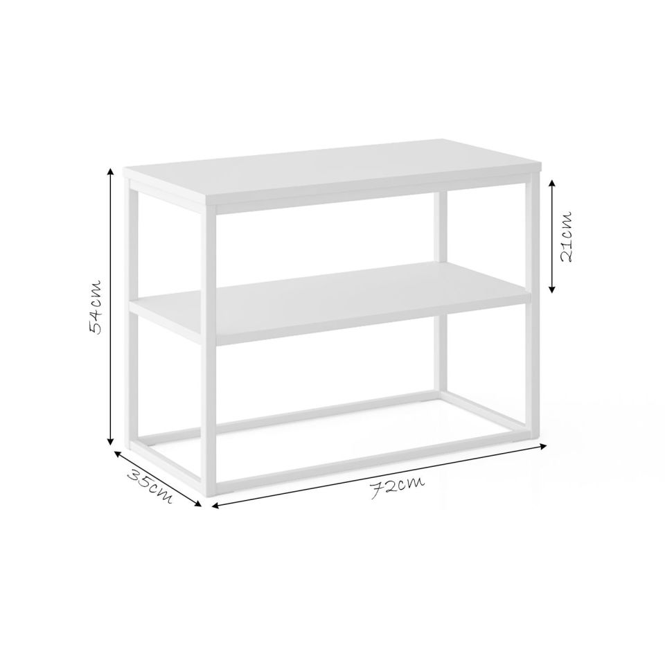 Grace 72 Komodin Beyaz-Beyaz