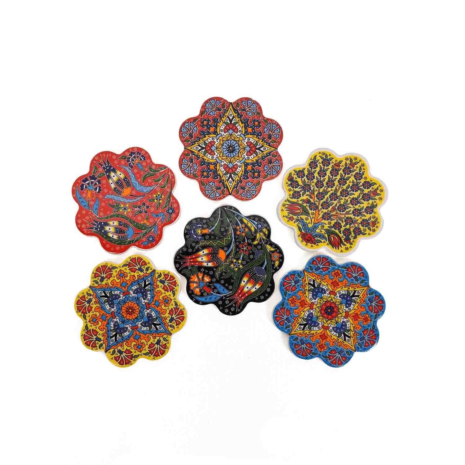 6'lı Seramik Bardak Altlığı