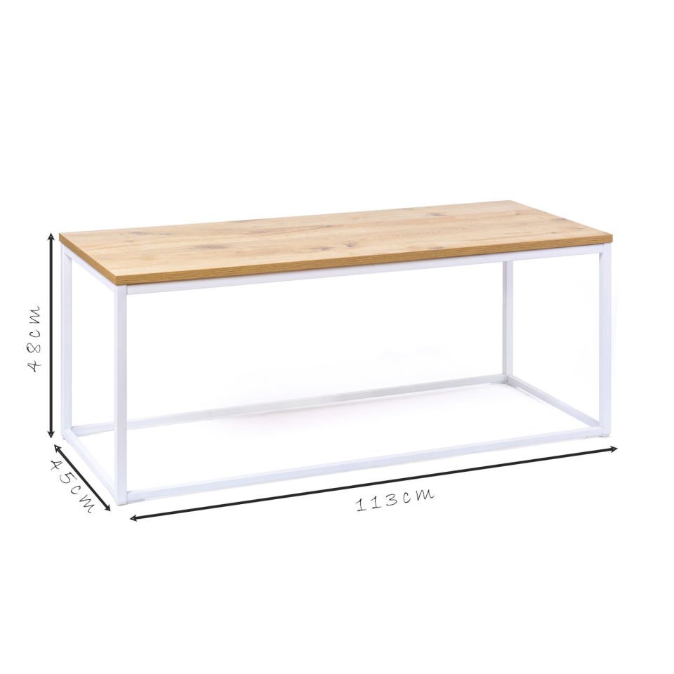 Grace 113 Orta Sehpa Beyaz-Meşe