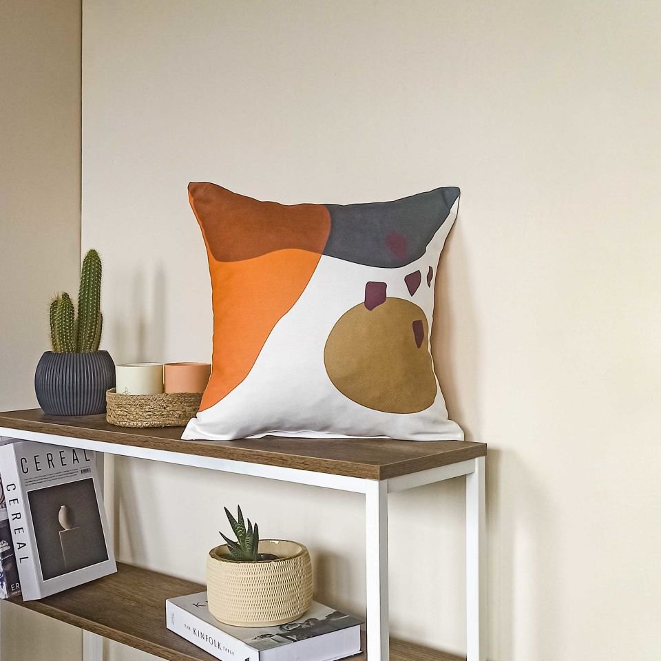 Sonbahar Renklerinde Kırlent Kılıfı