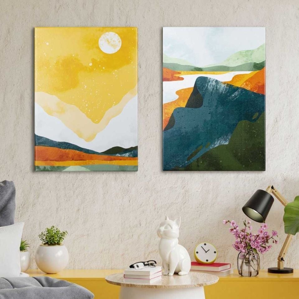 2'li Manzara Tasarım Tablo 50CMX70CM