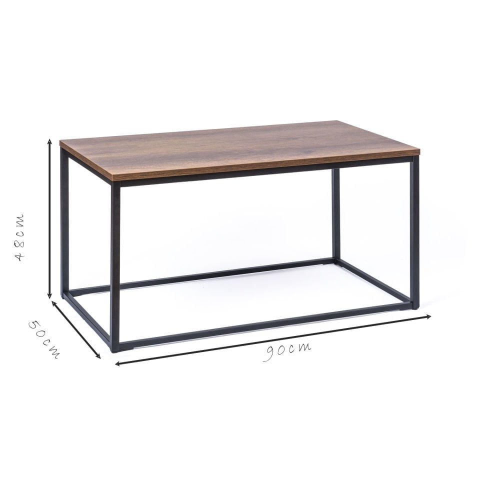 Grace 90 Orta Sehpa Siyah-Ceviz