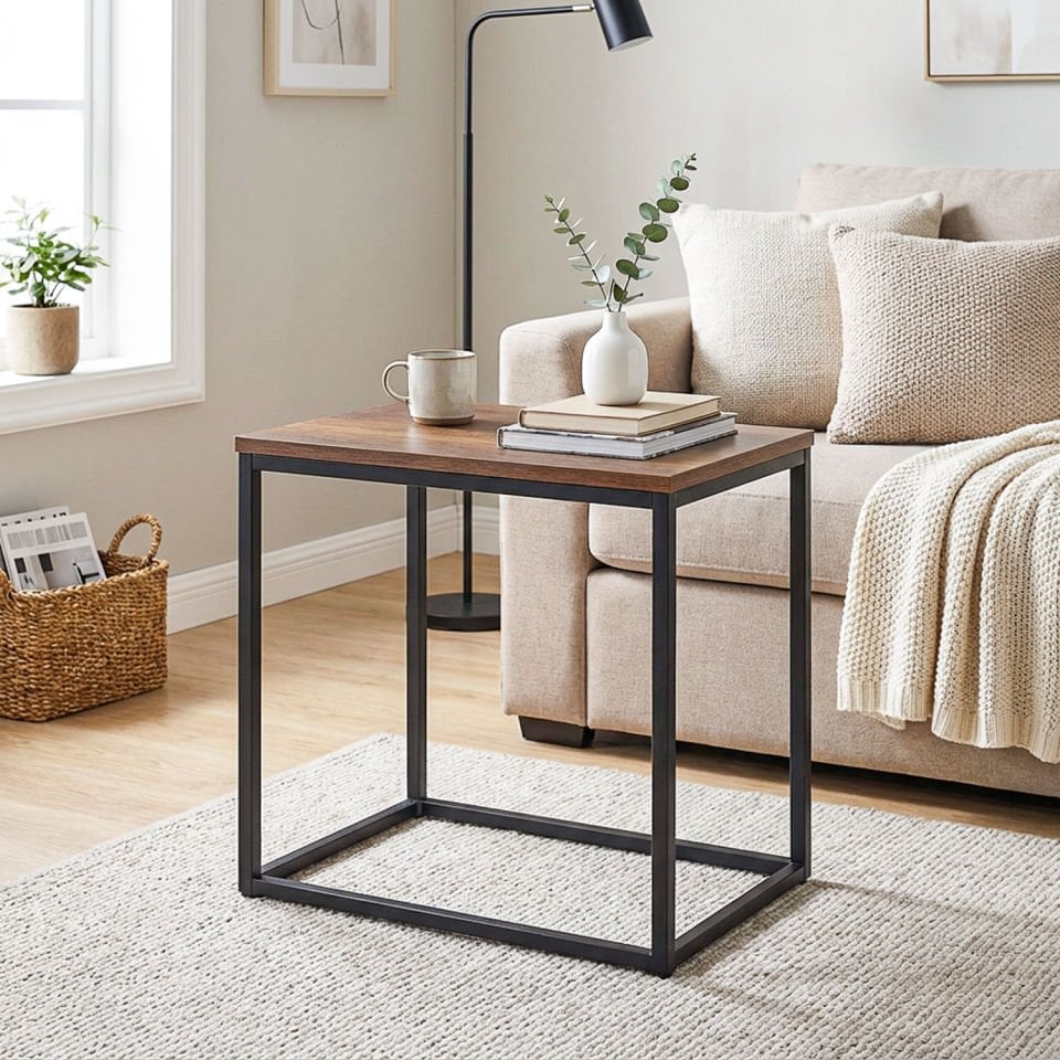 Grace 55 Yan Sehpa Siyah-Ceviz