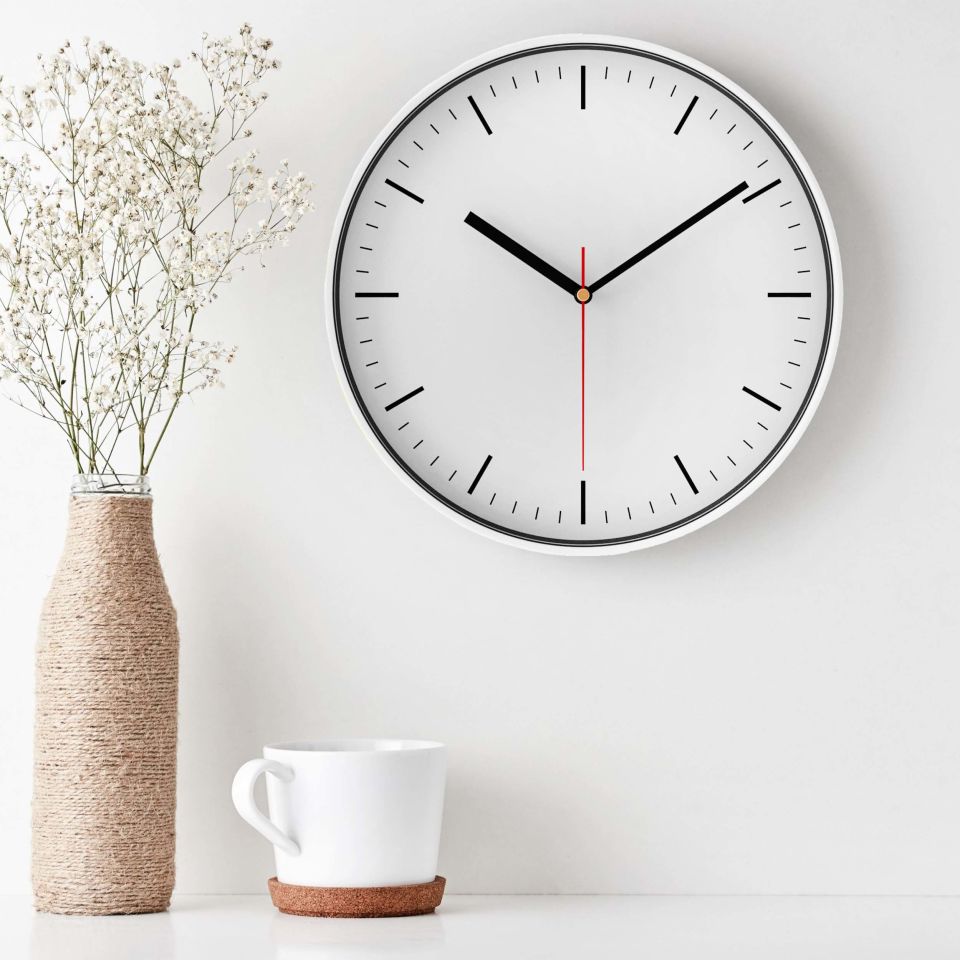 Minimalist Duvar Saati Beyaz