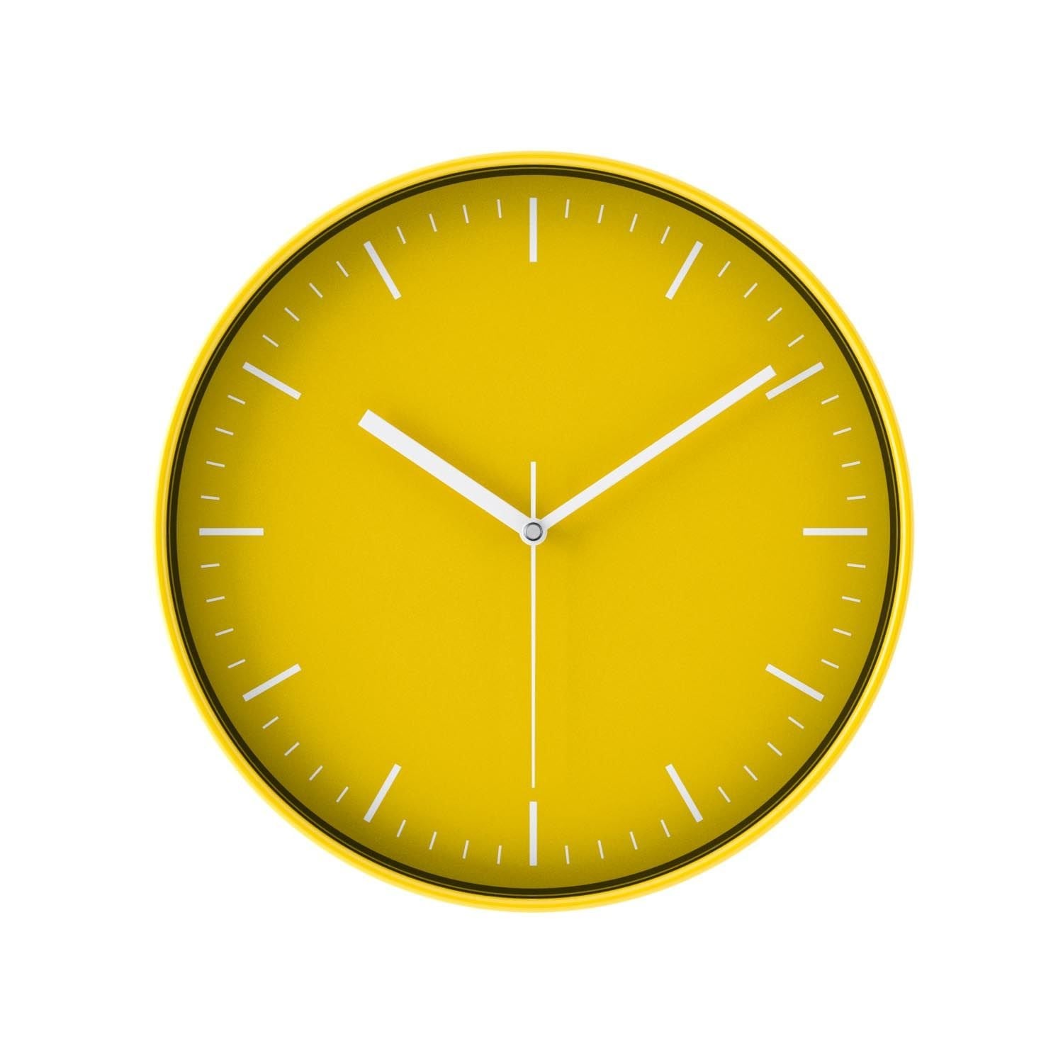 Minimalist Duvar Saati Sarı