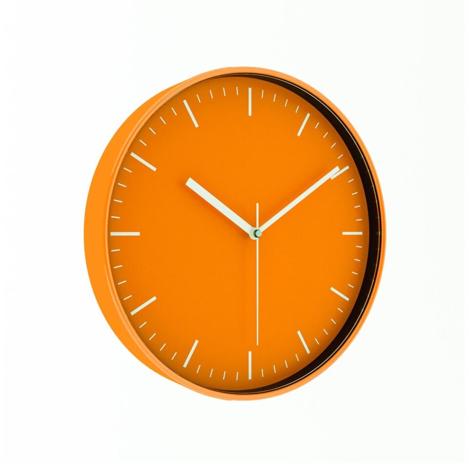 Minimalist Duvar Saati Turuncu