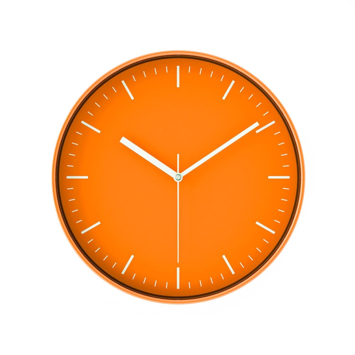 Minimalist Duvar Saati Turuncu