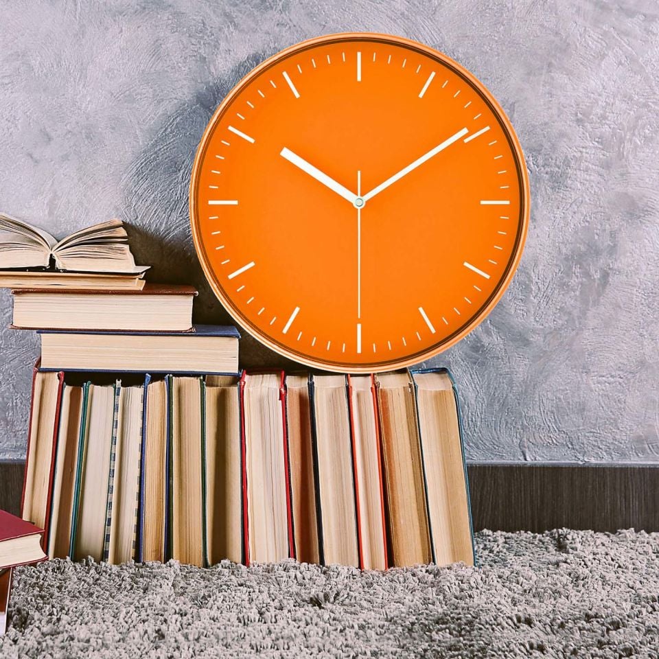 Minimalist Duvar Saati Turuncu