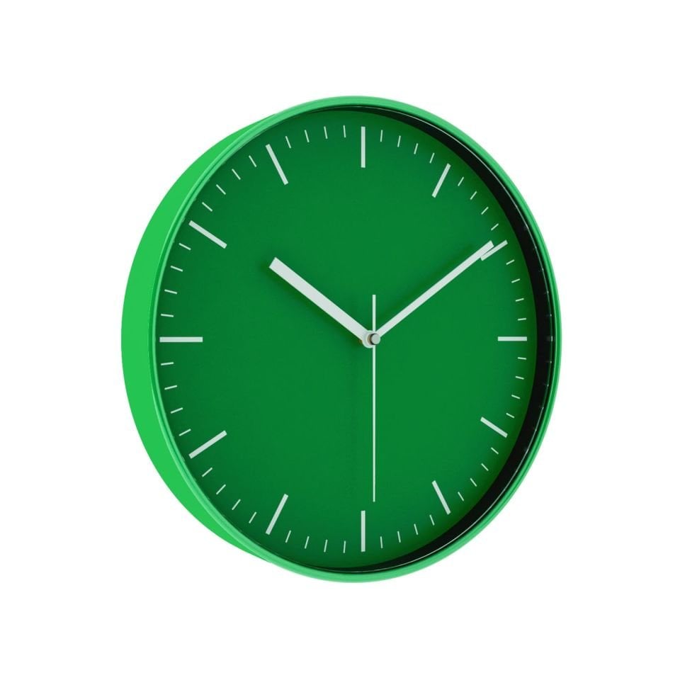 Minimalist Duvar Saati Yeşil