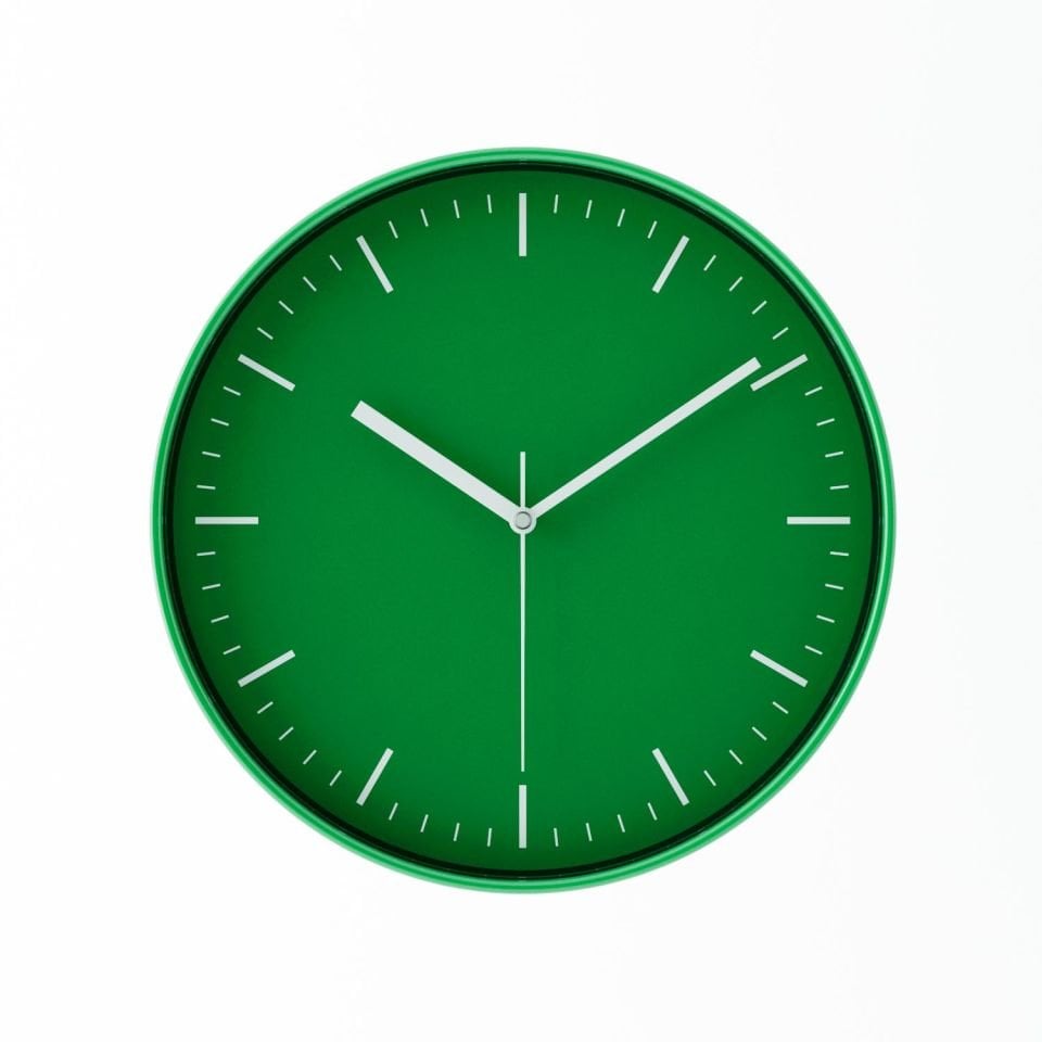 Minimalist Duvar Saati Yeşil