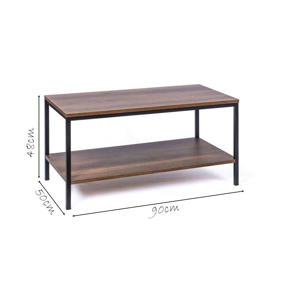 Connell 90 Orta Sehpa Siyah-Ceviz