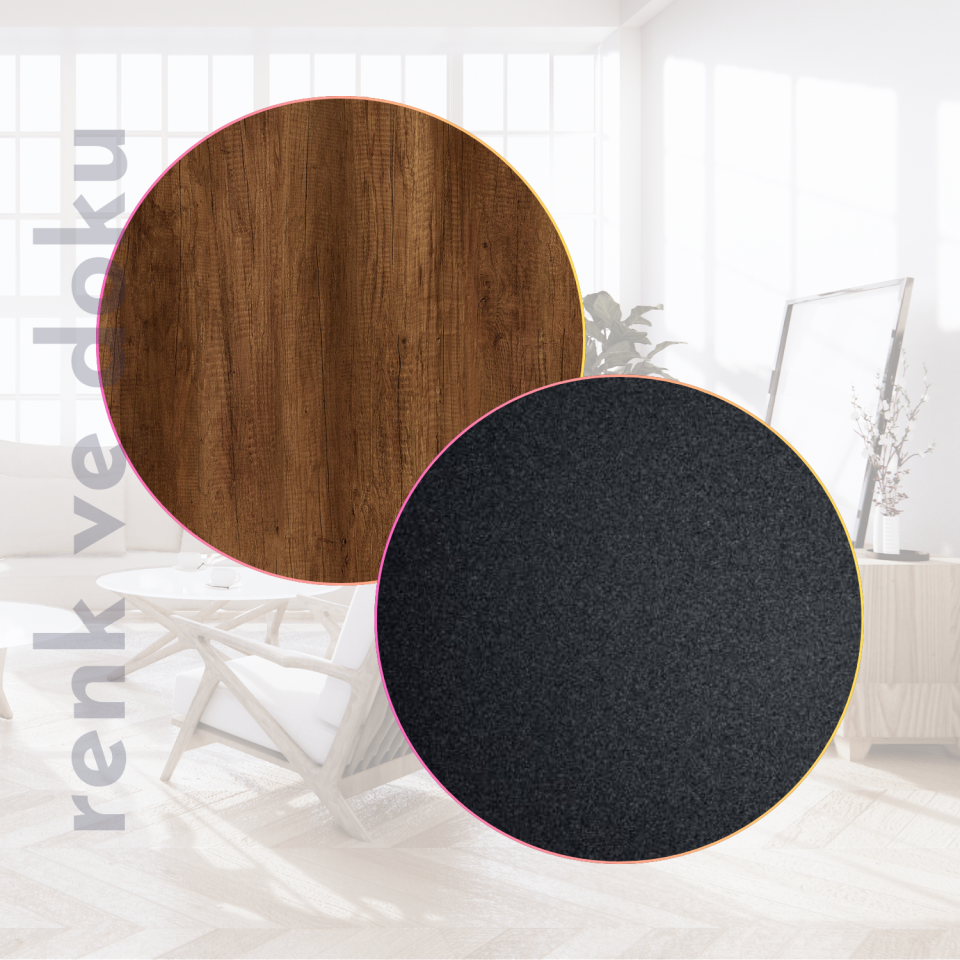 Connell 90 Orta Sehpa Siyah-Ceviz