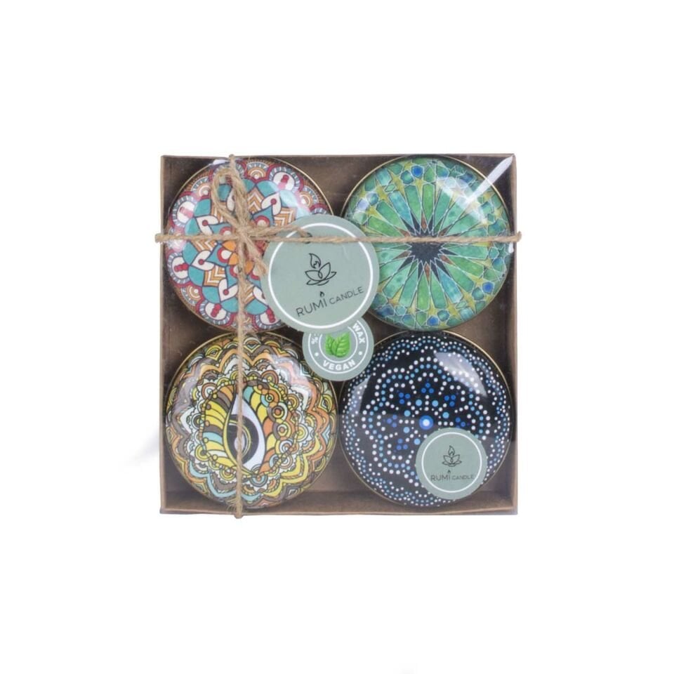 4'lü Metal Kutu Vegan Soya Mum