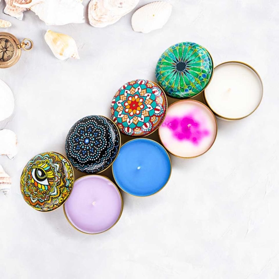 4'lü Metal Kutu Vegan Soya Mum