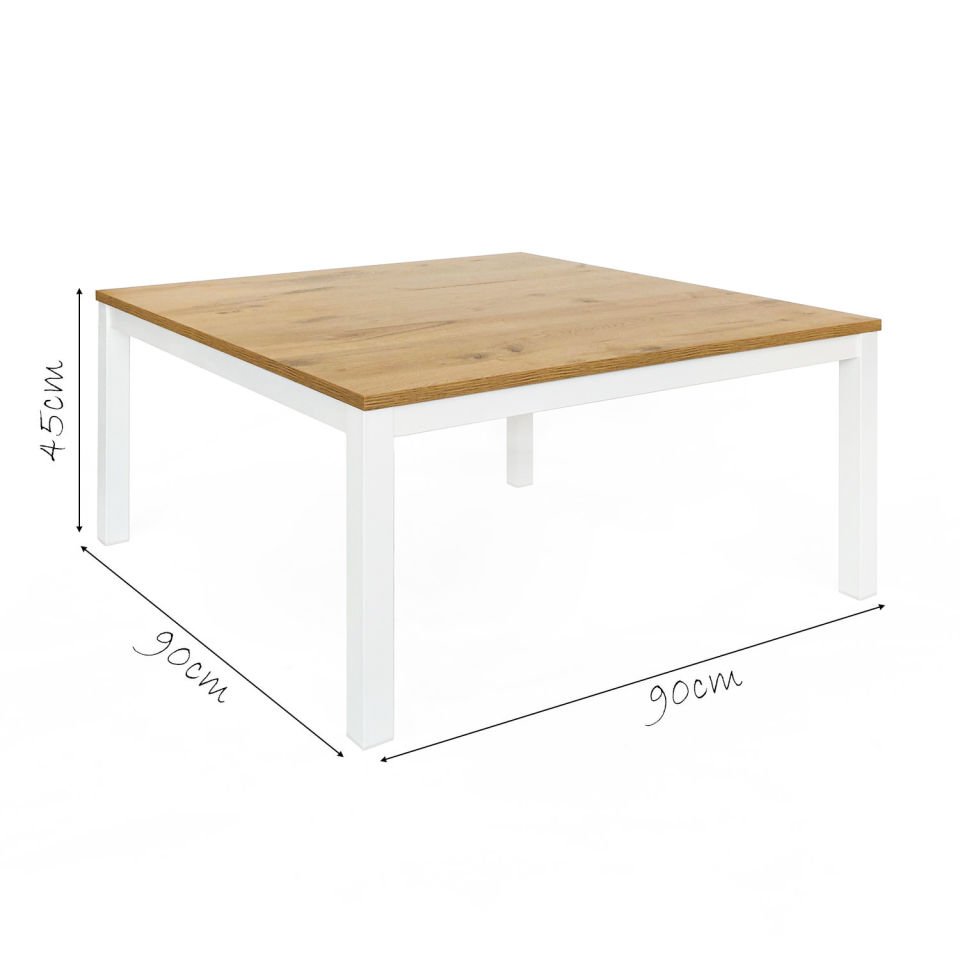 Hector's 90 Orta Sehpa Beyaz-Meşe