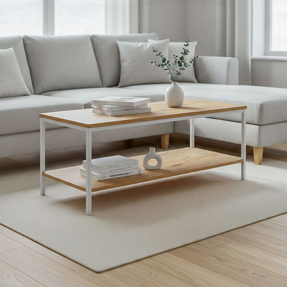 Connell 113 Orta Sehpa Beyaz-Meşe