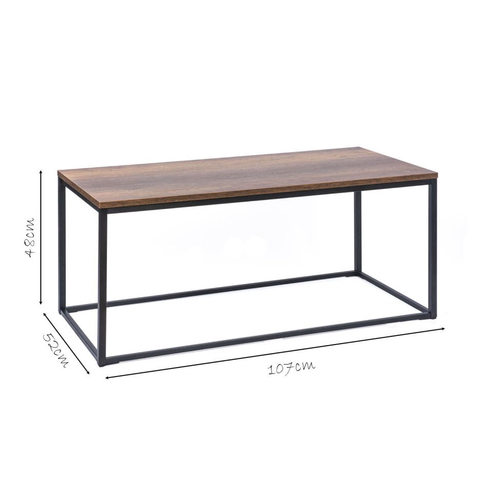 Grace 107 Orta Sehpa Siyah-Ceviz