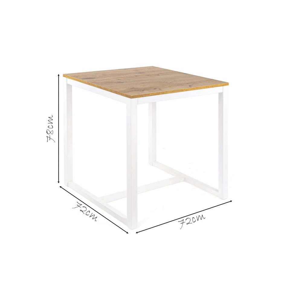 Hector's 72 Yemek Masası Beyaz-Meşe