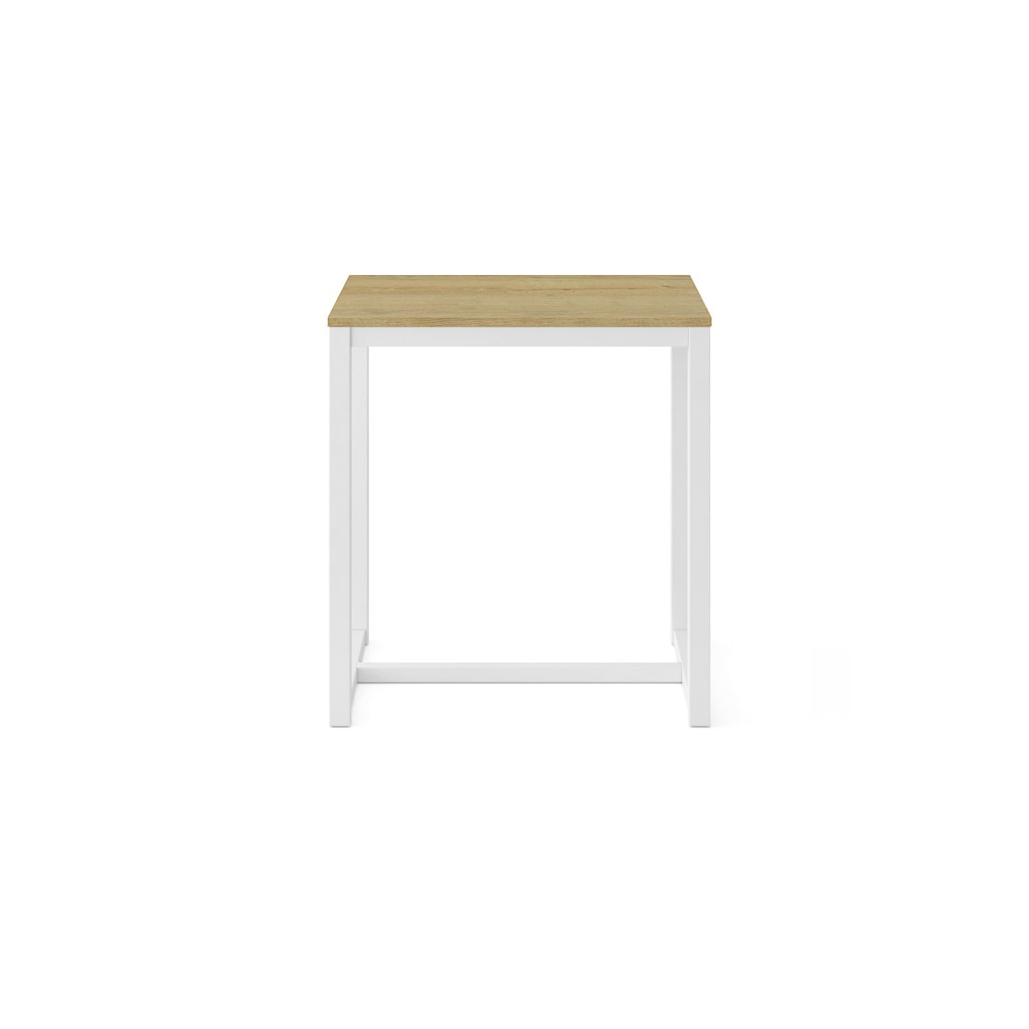 Hector 72 Snack Masası Beyaz-Meşe