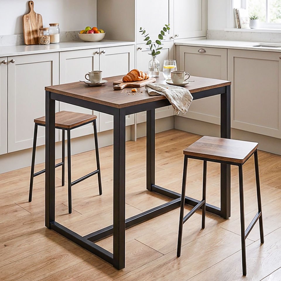 Hector 72 Snack Masası Siyah-Ceviz