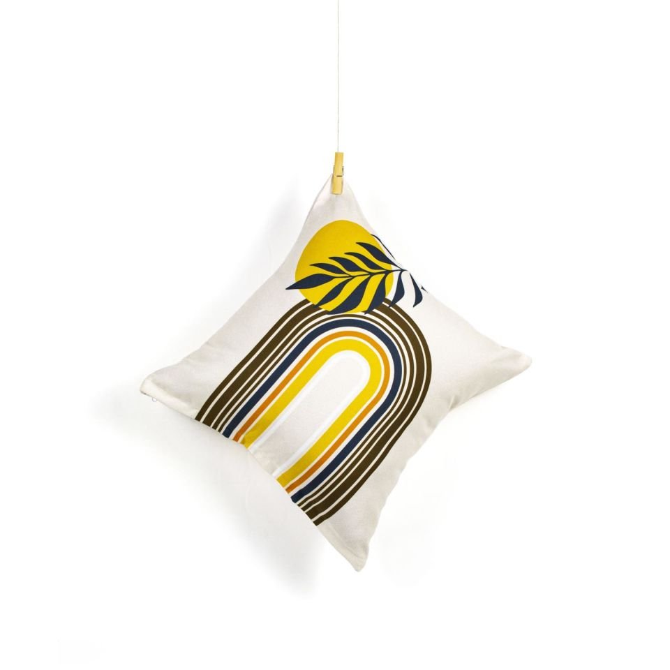 Gökkuşağı Desenli Kırlent Kılıfı