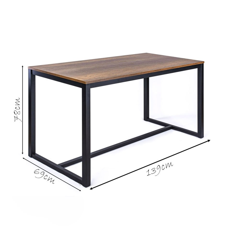 Hector 139 Yemek Masası Siyah-Ceviz