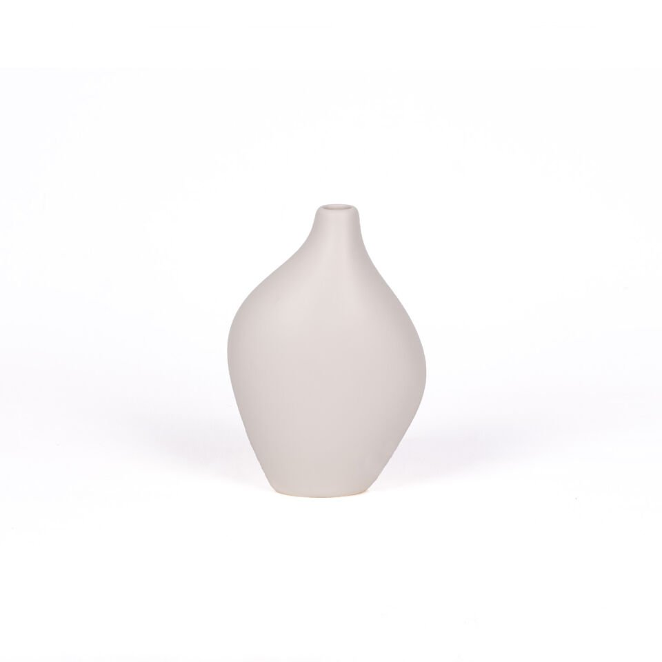 Asimetrik 2'li Vazo Seti Beyaz