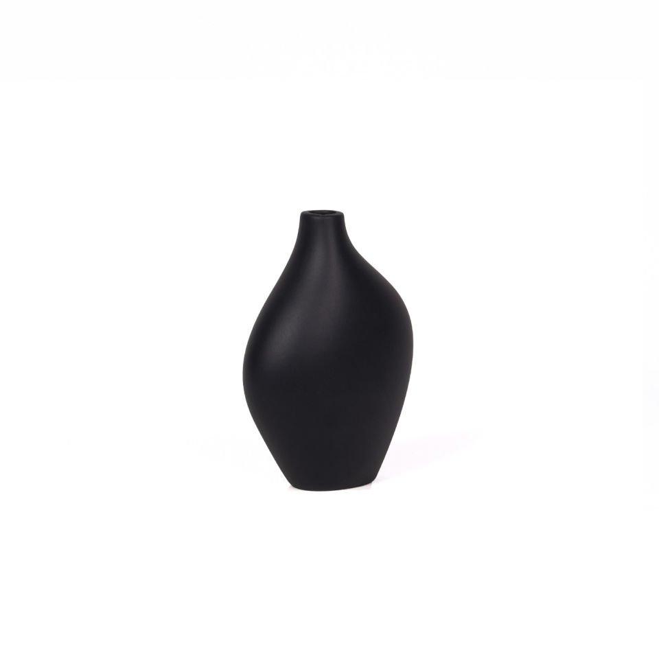Asimetrik 2'li Vazo Seti Siyah