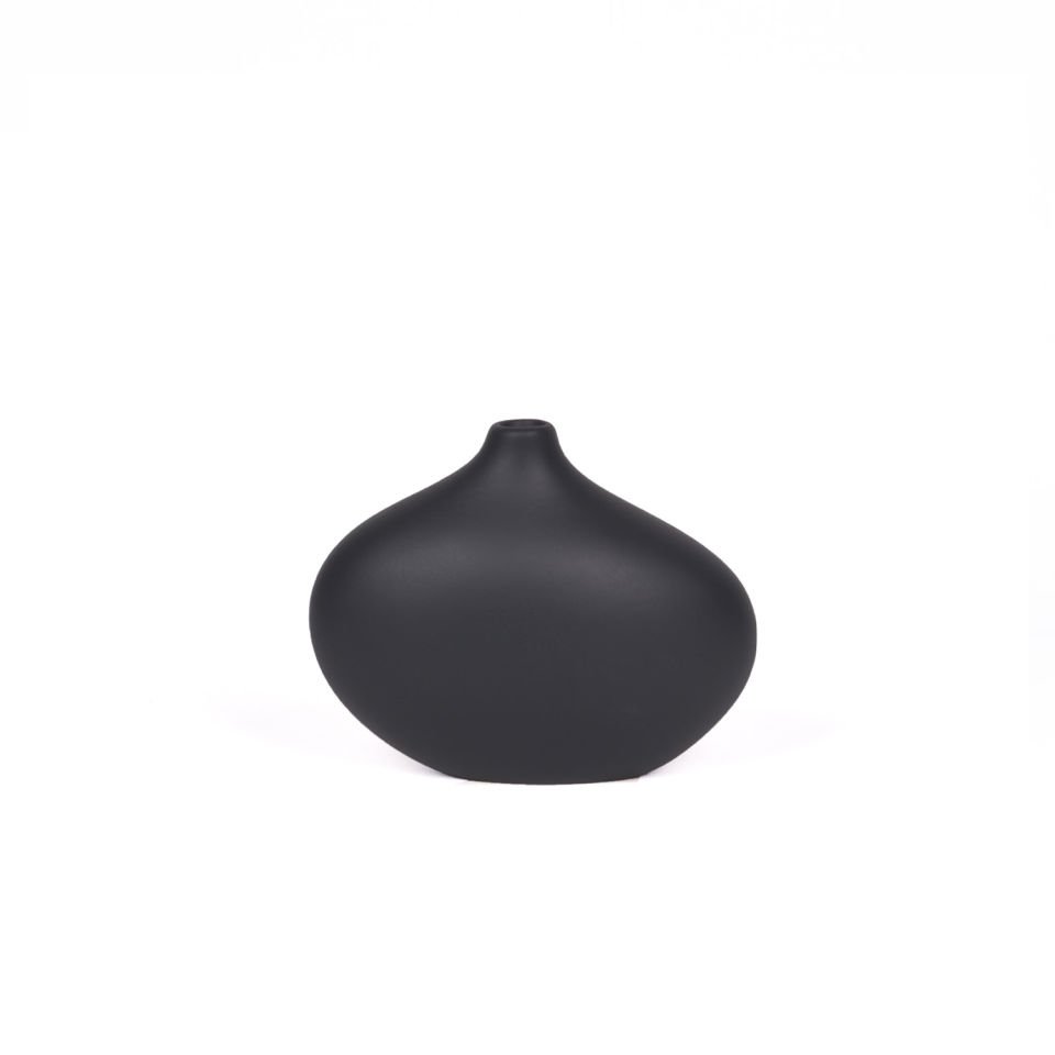 Asimetrik 2'li Vazo Seti Siyah