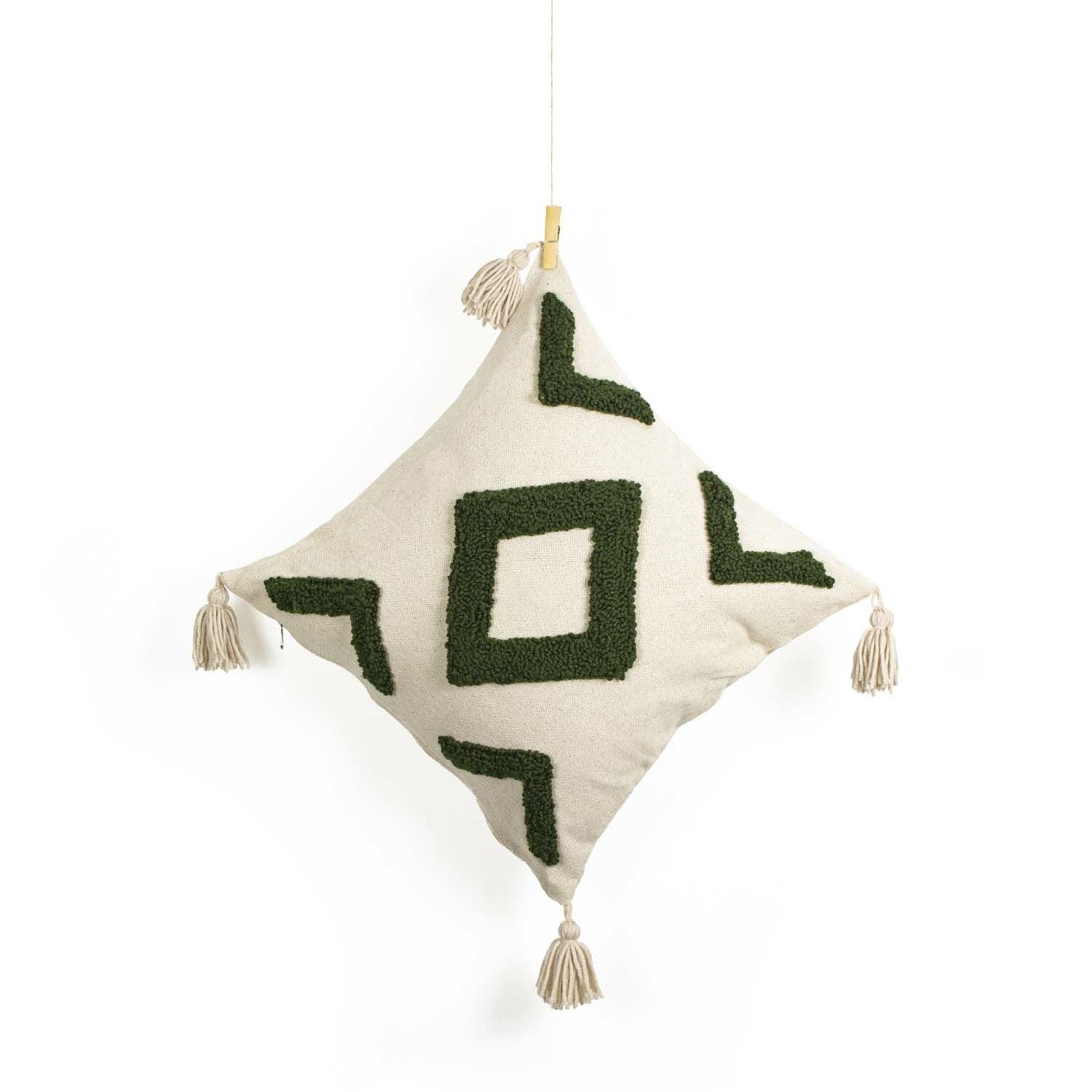 Baklava Punch Yastık Kılıfı Yeşil