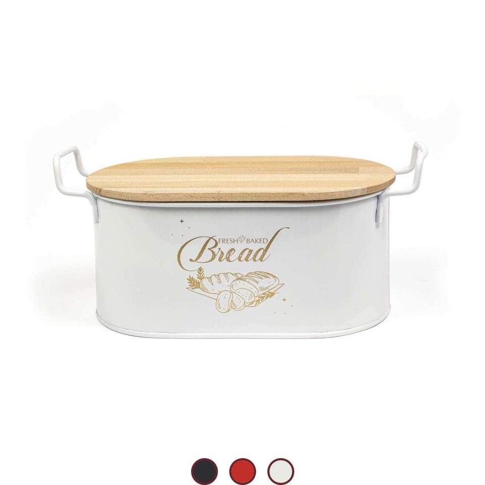 Kesme Tahtalı Baskılı Ekmeklik Beyaz