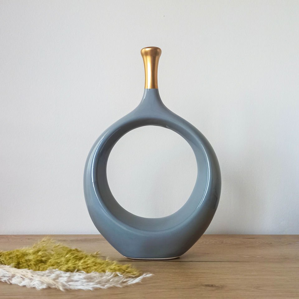 Seramik Hitit Vazo Gri