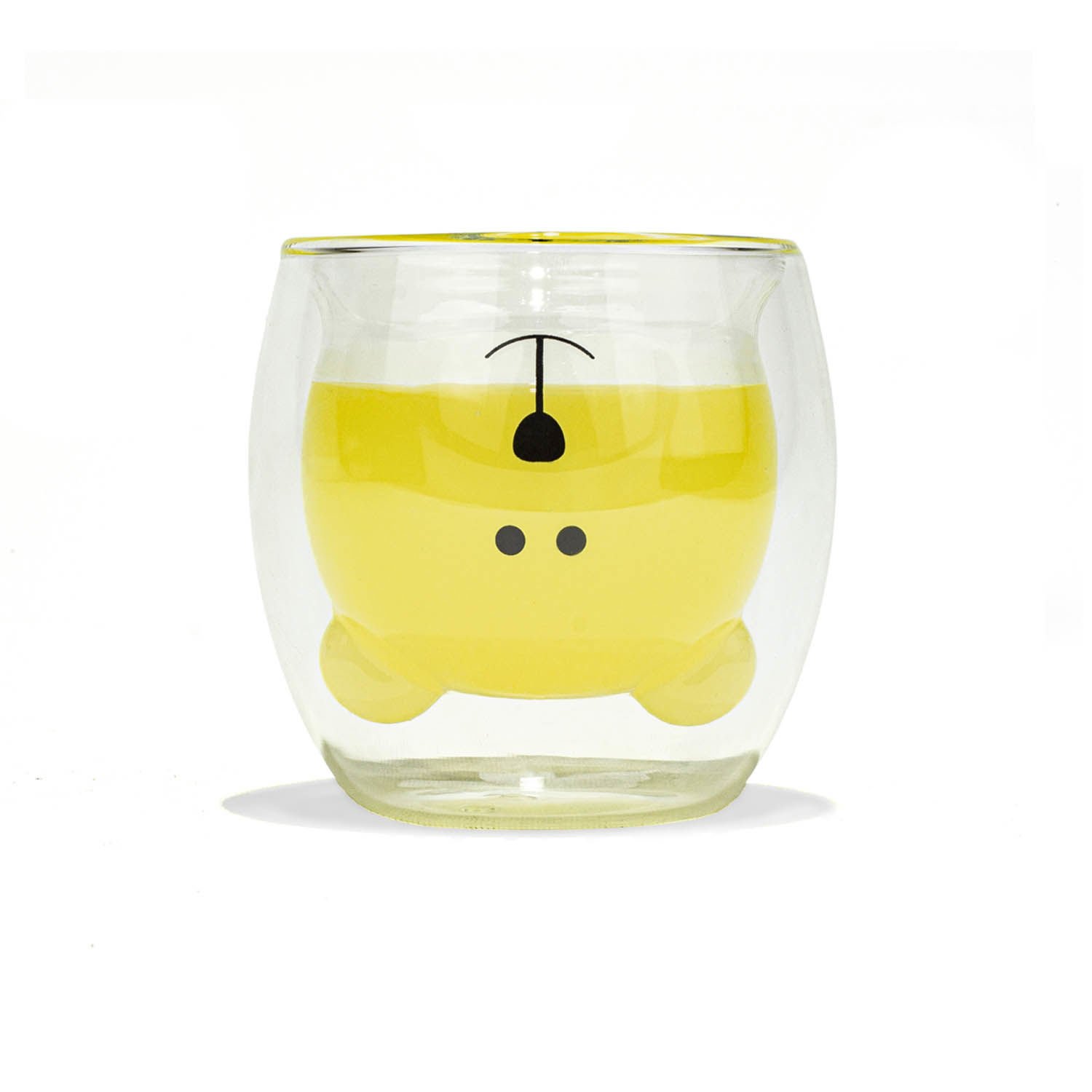 Çift Katlı Borosilikat Ayıcık Desenli Bardak