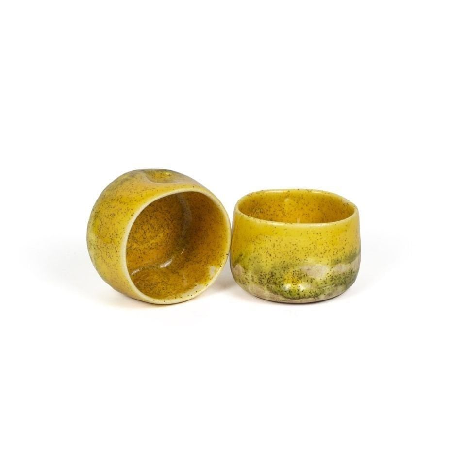 2'li Espresso Bardak Seti Koyu Sarı