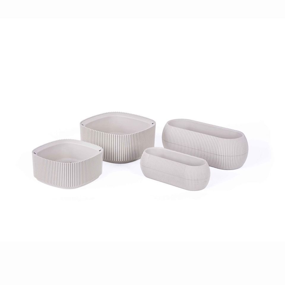 4'lü Aranjman Saksı Seti Krem