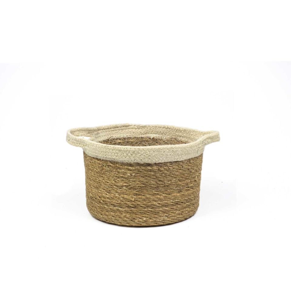 4'lü Kulplu Hasır Sepet