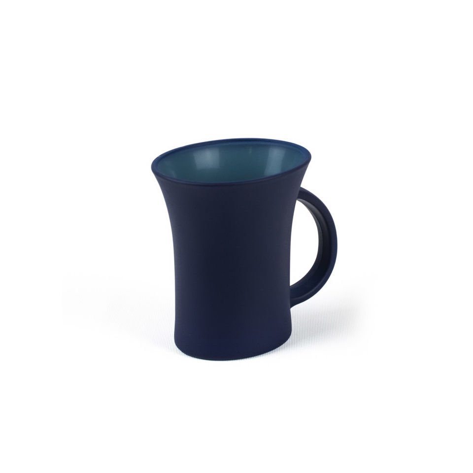 2'li Oval Mat Bardak Lacivert / Yeşil