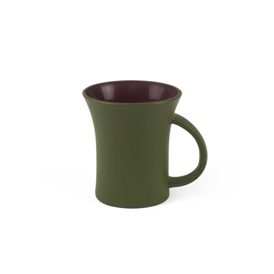 2'li Oval Mat Bardak Lacivert / Yeşil