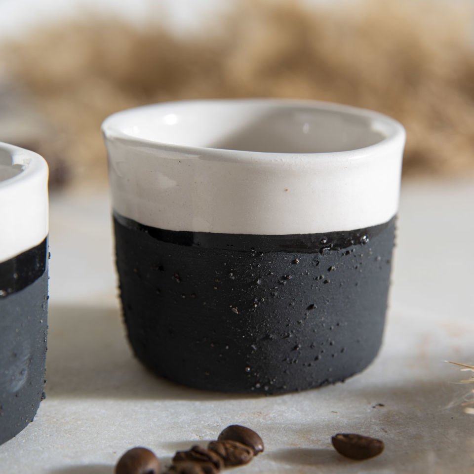 Doku 2'li Espresso Bardak Seti Siyah