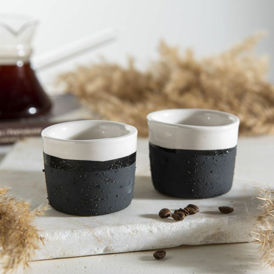 Doku 2'li Espresso Bardak Seti Siyah