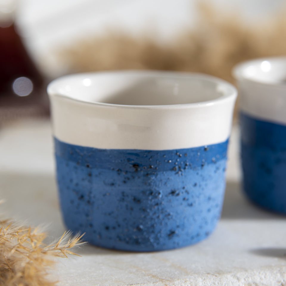 Doku 2'li Espresso Bardak Seti Mavi