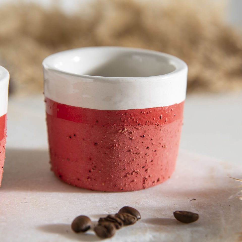 Doku 2'li Espresso Bardak Seti Kırmızı