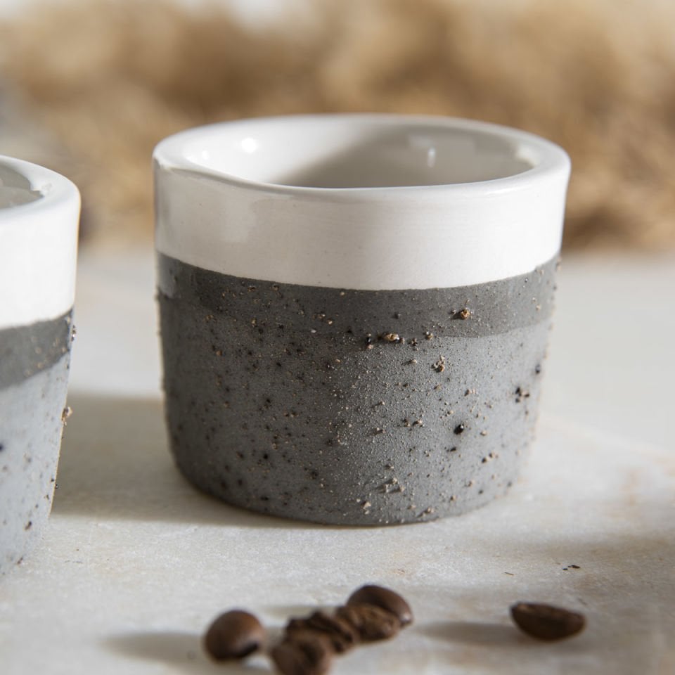 Doku 2'li Espresso Bardak Seti Gri