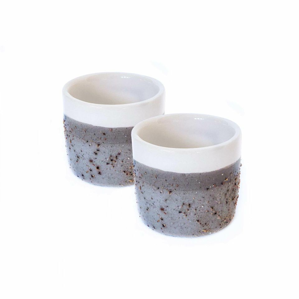 Doku 2'li Espresso Bardak Seti Gri